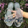 Nieuwe Promotie 2018 Vrouw Zomer Sandalen Klinknagels Grote Strik Slippers Strand Sandalias Femininas Platte Gelei Sandalen