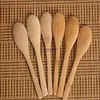 500pcs Delikat kök med Condiment Jam Spoon Kaffe Spoon Liten Trä Baby Honey Spoon 12.8 * 3cm