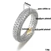 Vanaxin CZ błyszczące kryształowe pierścienie dla mężczyzn miedzi pierścień punkowy wysokiej jakości zaręczynowy biżuteria rhodowany srebrny kolor prezent j190716