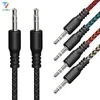 500 unids Cable auxiliar de audio trenzado 1 m 3,5 mm Onda AUX Extensión Macho a macho Estéreo Coche Cable de nylon Jack para Samsung teléfono PC MP3 Headpho