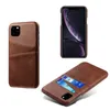 Nieuwste portemonnee lederen telefooncase kalfpatroon zachte PU huid achterkant met kaart slots voor iphone 11 pro max xs x xr