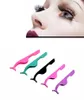 stainless steel eyelash extension tweezers Eye Lash applicator Makeup Tools Nipper Auxiliary Clip 10 colors A1804176