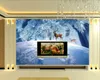 Пользовательские обои европейские покрашенные новые китайские абстрактные маслом живопись дыма рога сплошной животных диван телевизор росписи фон 3D обои