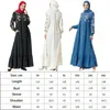 Muslimsk klänning Dubai Abaya turkiska hijab klänningar Caftan Marocain Kaftan Islamiska kläder Abayas för kvinnor islam Arabische Kleding279b