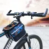 自転車バッグ自転車トップチューブ電話バッグバイク収納袋防水タッチスクリーン電話ホルダーポケットサイクリングアクセサリースポーツツール