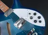 高品質の12ストリングエレクトリックギターベースウッドボディメープルフィンガーボードブルー明るいペイントクロームプレートハードウェア配信2511519
