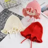 Autumn Winter Infant Baby Caps Hats Princess Girls Babies Beanies Ruffles Warm Cap Children Lace Up Hat M205