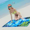 Sommer-Pferd-Delfin-bedrucktes Strandtuch, Mikrofaser-Badetücher für Erwachsene, 100 x 180 cm, schnell trocknende Camping-Handtücher, Sport-Yoga-Handtücher