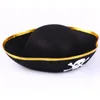 Unisex Halloween Pirate Skull Print Captain Hat Costume Accessories Caribbean Skull Hat Ms Women'S Party Party Props Hat Cos298V