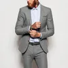 Populaire Notch Revers Groomsmen Deux Boutons Groom Tuxedos Hommes Costumes Mariage / Bal Meilleur Homme Blazer (Veste + Pantalon + Cravate) Y17