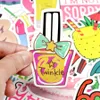 100 Pcs Kawaii Waterproof Girl Pink Vinyl Stickers Bomb Water Bottle Motorcycle Car Luggage Suitcase Laptop Skateboard for Girls DIY