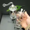 Pijpen bongs Vervaardiging Handgeblazen waterpijp Nieuwe Double Bird Disc Filter Glas Water Rook Fles