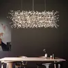 LED Modern Crystal Pendant Lamps European Romantic Flower Dandelion Hanging Lights Fixture American Shopping Mall Hotel Dining Room Indoor Lighting