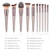 10 stks Make-up Borstels Set Professionele Stichting Poeder Oogschaduw Blending Wenkbrauw Kabuki Cosmetische Borstel Tool