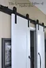 Double Gliding Barn Wood Door Heavy Duty Modern Wooden Black Hardware Kit