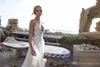 Limor Rosen 2020 Bohemian bröllopsklänningar En linje V Neck Beach Bridal Dress Lace Boho Backless Bridal Gowns