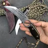 2020 Новый High End Damascus фиксированным лезвием ножа VG10 Damascus Steel Клинок Full Tang Ebony Ручка Тактические ножи с кожаной оболочкой