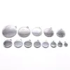 100pcs grossist rostfritt stål glas cameo cabochon örhänge krok runt hängande öronbas bricka bezel blank inställning gör DIY fynd