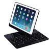 Ultra tunn färgstark bakgrundsbelysning Aluminium Flip Fullständigt skydd Skydd Auto Sova Wake Rotating Bluetooth Keyboard Case till iPad Pro 9.7 Air 2