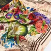 전체 디자인 여성 스퀘어 스카프 100% 실크 재료 양질의 핑크 컬러 프린트 편지 꽃 패턴 크기 130cm -292c