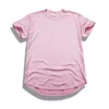 HIPFANDI 2018 Zomer Pure T-shirt Roze Zwart Groothandel Extended Long T-shirt Mens Hip Hop Nieuwe Design Street Mannen Goedkope T-shirt