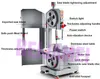 BEIJAMEI Elektrische Knochensägemaschine Fleischknochenschneider Automatische Schneidemaschine für gefrorenes Fleisch/Knochen/Fischrippen/Rindfleisch