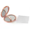 Mode Rose Gold Compact Cosmetic Mirror Diy Hollow Makeup Mirror 58 mm Epoxy Sticker 5 Pieceslot 184101701771