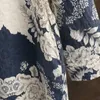 Tinte Druck Baumwolle Und Leinen Lange Shirt Für Frauen Kleidung Lose Retro Stil Einreiher Volle Hülse Floral Bluse Femme