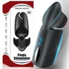 Masturbateur masculin vibrateur de pénis jouet sexuel adulte pour hommes retard de l'apogée stimuler le gland verrouillage des vibrations masseur lié au scrotal du sperme MX18403064