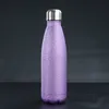 17 унций блестящая бутылка для воды с двойными стенками изолированные бутылки для колы блестящий стакан BPA металлическая спортивная бутылка красивое блестящее пальто 7772961