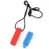 1 PC granulaire FDA qualité alimentaire Silicone nécessités fonctionnelles sensorielles collier à mâcher Chewelery, dentition, brique à mâcher auto-apaisante pour les enfants