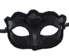 Nouveau Belle jante en dentelle peint costume boule demi-visage masque de renard masque noir et blanc WL822