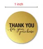 1 inch ronde goud dank u zelfklevende labels 1000 stks gebakken pakket tas zegel stickers bruiloft cadeau verpakking sticker