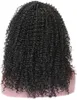 Mongolski Afro Kinki Human Włosów Koronki Przodu Pre Zieszane Baby Hair130% Gęstość Kinky Kręcone Bob 360 Peruki Frontal Glueless Natural Color Virgin Diva1