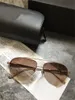 Luxus-Neue Mode Populärer Designer Sonnenbrillen New York Designer Eyewear Pilot Halbrahmen Steampunk-Stil Top-Qualität UV400-Objektiv