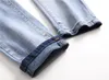 Homens rasgados jeans skinny streetwear buracos buracos bordado bordado destruído patch masculino estiramento casual corredores denim calças1