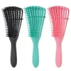 Scalp Massage Comb Detangling Brush Naturligt Hår Detangler Tangle Removal Comb Kraftfull Funktion Non-Slip Design För Curling Vågigt Långt Hår