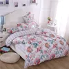 Duvet Cover Spring Bedding AB Side Bed Set (Duvet Cover + FlatSheet + 2 Pillowcówka) 4 sztuk Zestaw Pastorośnie Bedcloth Dorosłych Łóżko Home