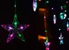 Stringhe a LED, 138 LED Star Tenda Luci, 110 V 220 V Finestra Light Light Lighting Moon per feste di nozze Casa Camera da letto da giardino all'aperto