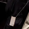 Crossbody Flash Drilling Fodral för iPhone 13 12 11 Pro XR XS Max Luxury Women Bling Glitter Rhinestone Phone Protect Cover Shock Fast Anti-Drop Dropshipping