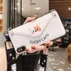 Cartoon Lanyard Crossbody Wallet Telefonfodral f￶r iPhone 14 13 12 11 XS MAX XR X 7 8 6 6S PLUS LￄDER KORT SLOT MED SKULD REP COVER