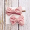 새로운 유럽 아기 소녀 큰 활 머리띠 hhair 클립 아이 bowknot hairband + barrette 2pcs 세트 어린이 bandanas 머리 액세서리 14942