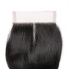 Brazilian Indian Body Wave Lace with Baby Hair 4x4 Middle Part 100% Unprocessed Virgin Human Hair Closure Natural Color