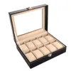 6 10 Storage WatchGrid Cofanetto per orologi Scatola per orologi Moda Custodia per orologi in legno Regalo Espositore per gioielli Organizzatore di gioielli