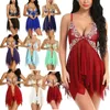 Muñeca sexual, lencería Sexy erótica para mujer, vestido rojo transparente de talla grande, ropa interior, disfraz de Babydoll Porno blanco