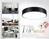 Modern minimalismo LED Pendant Light Rodada Lustres Preto Iluminação Luminárias para Estudo Escritório Sala Sala Quarto AC85-265V