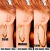 Big Size Style Large Hoop Earrings For Women Fashion 18K Real Gold Plated Basketball Wives Simple High Quality Jewelry E6391