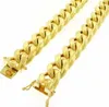 Men's Miami Cuban Link Bracelet Real 14k Gold Plated Solid Sterling Silver 8mm248E
