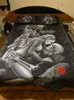 Gothic Skull Bedding Set Twin Full Queen King Double Sizes Duvet Cover with Pillow Cases Rider Girl Bed Linens Set2654