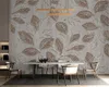 3D duvar kağıdı duvarlar altın çizgiler kabartma modern minimalist bitki tv arka plan duvar boyama ipek duvar kağıdı bırakır